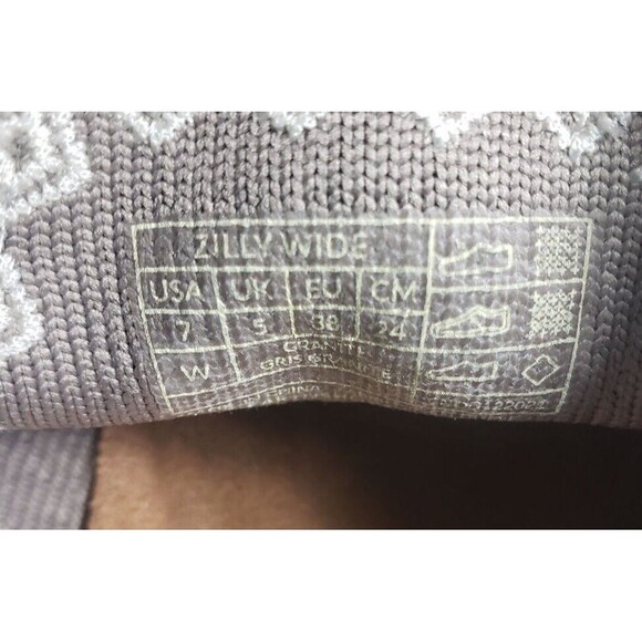 Earth Origins Shoes 7 Wide Embroidered Knit Mules Zilly Slides Granite - Picture 10 of 13